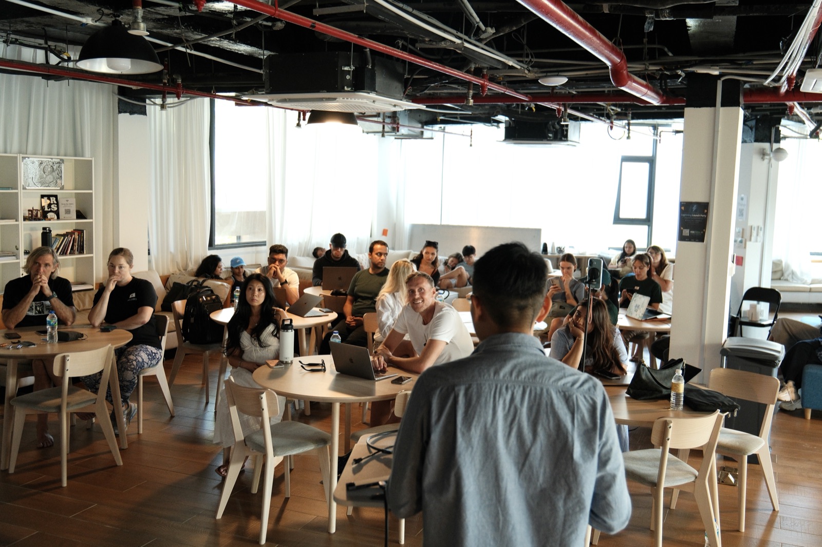 Workshop participants in a group session